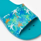 DECATHLON Detské plavecké šľapky Slap 500 Palm tyrkysové 31-32 · záber 2