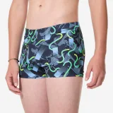 DECATHLON Chlapčenské boxerkové plavky Fiti Circ zelené 10-11 r (141-150 cm) · záber 1