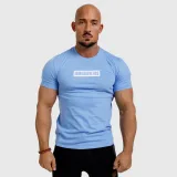 Pánske fitness tričko Iron Aesthetics Boxed, modré · záber 1