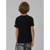 Chlapčenské tréningové tričko s krátkym rukávom 4F JUNIOR TSHIRT FNK M1966-20S-DEEP BLACK · záber 4