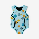 DECATHLON Detská neoprénová kombinéza Bodywarm Mini 2 mm na suchý zips zelená 24 m-3r (82-95 cm) · záber 1