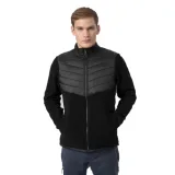Pánská turistická fleece mikina se zipem 4F MENS FLEECE PLM014A-20S-DEEP BLACK · záber 1