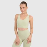 Podprsenka na jógu a pilates se střední oporou dámská - zelená · záber 1