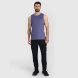 Pánský rychleschnoucí tréninkový tank top - modrý · záber 2