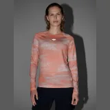Dámský cyklistický dres s dlouhým rukávem - oranžový · záber 2