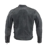 Pánska kožená moto bunda W-TEC Dark Vintage Farba tmavo šedá, · záber 3