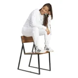 Dámska mikina s kapucňou ADIDAS W SL FT HD WHITE BLACK · záber 3