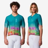 VAN RYSEL Unisex cyklistický dres RCR-R 2 LTD Meadow Mirage zelený S · záber 1