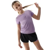 Dívčí tréninkové tričko s krátkým rukávem 4F JUNIOR TSHIRT FNK-4FJWSS24TFTSF696-51S-VIOLET · záber 1