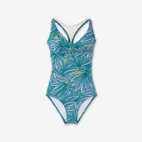 DECATHLON Dámske jednodielne plavky na surf Agatha flow modro-fialová M · záber 2