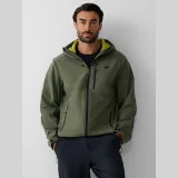 Softshellová vetruodolná bunda membrána 8000 pánska - khaki - Farba: zelená · záber 1