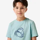 PUMA PUMA detské bavlnené tričko s potlačou svetlomodré 9-10 r (140 cm) · záber 2
