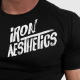 Pánske fitness tričko Iron Aesthetics Splash, čierne · záber 4