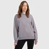 Dámská tepláková mikina bez zipu s kapucí - šedá · záber 1