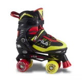 Juniorské dvojradové kolieskové korčule FILA SKATES JOY BLACK RED LIME · záber 1