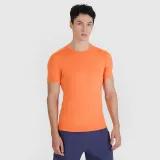 Pánské běžecké rychleschnoucí tričko slim - oranžové · záber 1