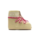 Dámské nízké zimní boty MOON BOOT MB ICON LOW SUEDE LACES-B021 LIGHT YELLOW · záber 1
