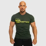 Pánske fitness tričko Iron Aesthetics Be Stronger, zelené · záber 2