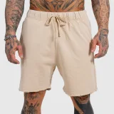 Pánske kraťasy Iron Aesthetics X Washed, béžové · záber 3