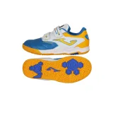 Chlapčenské futbalové kopačky halové JOMA Cancha 2604 K IC royal blue white - Farba: biela · záber 3
