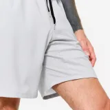 DOMYOS Pánske fitness šortky priedušné s vreckami na zips sivé S · záber 2