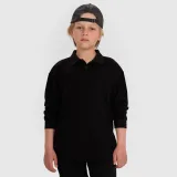 Chlapecké polo longsleeve regular - černá · záber 1
