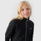 Dívčí fleece slim se stojáčkem - černý · záber 2