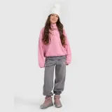 Fleece oversize se stojáčkem dívčí - růžový · záber 2