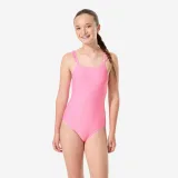 DECATHLON Dievčenské jednodielne plavky Lila so sukničkou ružové 14-15 r (160-166 cm) · záber 1