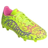 Chlapecké fotbalové kopačky outdoorové ADIDAS Predator League Jr FG lucid lemon blue fusion lucid pink · záber 3