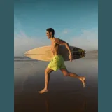 Pánské boardshorty na pláž s ochranou UPF50+ - zelené · záber 1