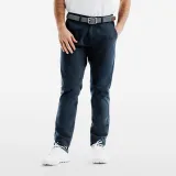INESIS Pánske bavlnené golfové chino nohavice MW500 tmavomodré L (L33) · záber 1