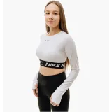 Dámské tréninkové tričko s dlouhým rukávem NIKE PRO DF 365 CROP LS-100 WHITE BLACK · záber 2