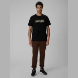 T-shirt regular s potiskem pánské - černé · záber 2