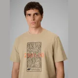 T-shirt regular s potlačou pánsky - béžový · záber 10