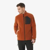 QUECHUA Pánska fleecová mikina MH500 s vreckom červená L · záber 1