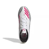 Chlapčenské futbalové kopačky halové ADIDAS F50 Messi Club Jr IC cloud white lucid red silver metallic · záber 4
