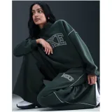 Dámske tepláky NIKE W NSW PHNX FLC LOGO WIDE LEG SEAWEED · záber 4