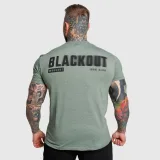 Pánske tričko Iron Aesthetics Blackout, zelené · záber 3