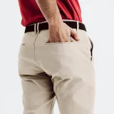 INESIS Pánske bavlnené golfové nohavice MW500 svetlobéžové M (L33) · záber 2