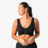 DECATHLON Športová podprsenka s otváraním vpredu čierna M · záber 1