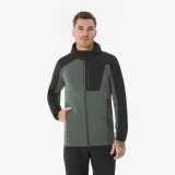 QUECHUA Pánska fleecová mikina MH500 s vreckom čierna 2XL · záber 1