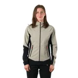 Dámska turistická softshellová bunda s kapucňou NORTHFINDER JAYLYN-263greengrey · záber 1