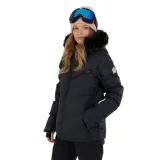 Dámska lyžiarska bunda FUNDANGO Elyra Fur Padded Jacket-905- black embossed · záber 1