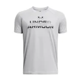 Chlapecké tréninkové tričko s krátkým rukávem UNDER ARMOUR UA Tech Split Wordmark SS-GRY · záber 1