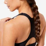 DECATHLON Podprsenka na zips s vynikajúcim spevnením čierno-sivá XL · záber 2
