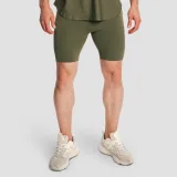 Мъжки къси панталони Combat Olive Grey - GymBeam - Размер: S | Тегло: 0,1087 g | Опаковка: 133 · záber 1