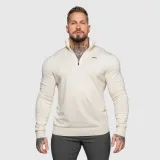Sveter so zipsom Iron Aesthetics Tomas, béžový · záber 1