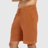 Pánske pletené kraťasy Iron Aesthetics Vibe, rusty · záber 3
