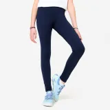 DOMYOS Dievčenské multišportové hrejivé legíny modré 5-6 r (113-122 cm) · záber 1
